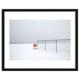 Detour sign in the snow beach thumbnail