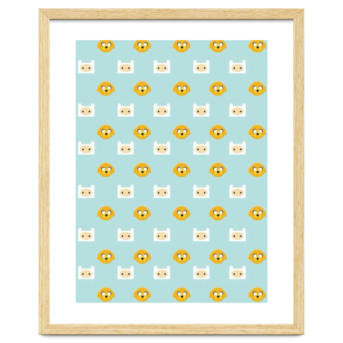 Minimalist Finn And Jake Seamless Cartoon Pattern