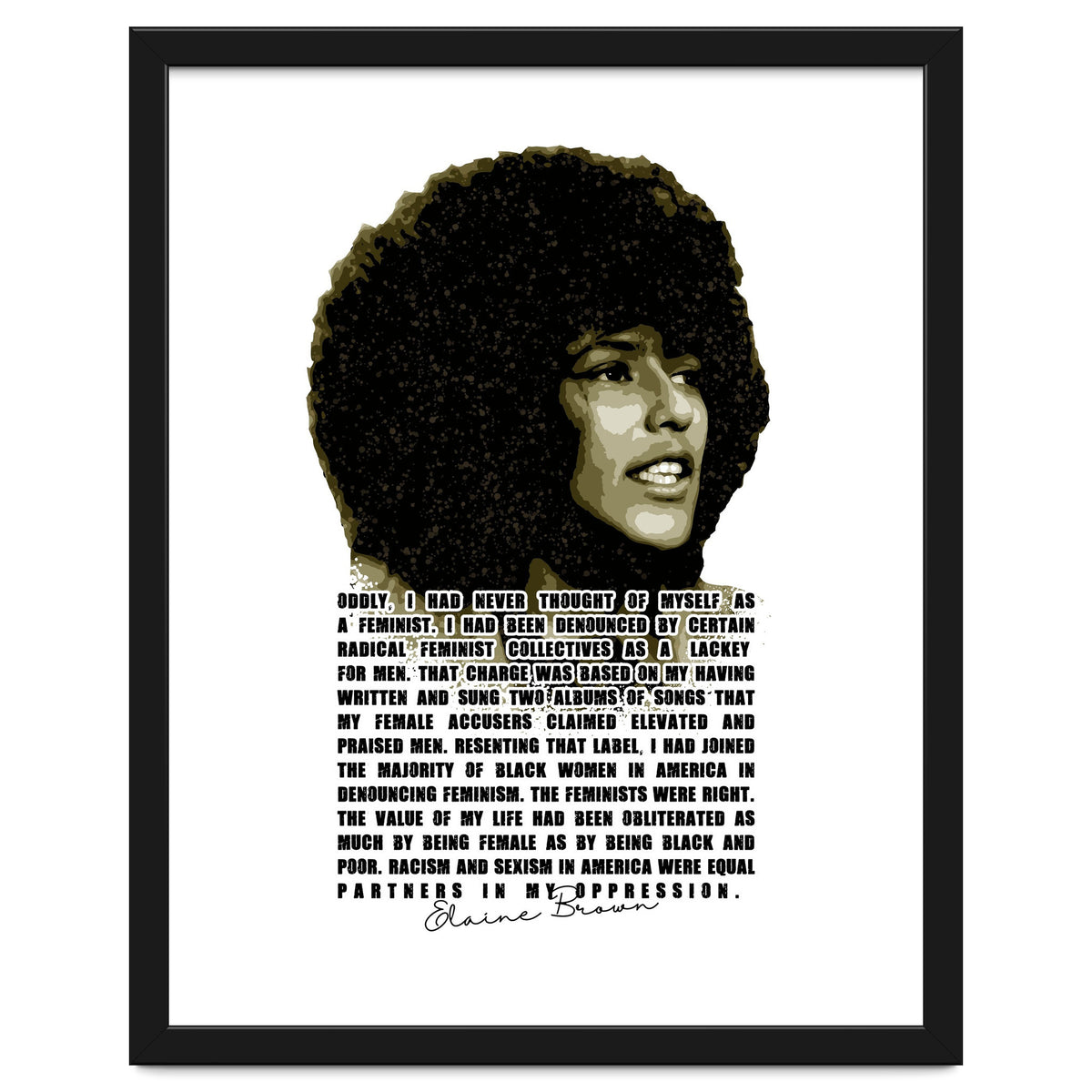 Elaine Brown American Prison Activist Legend in Vintage Quotes