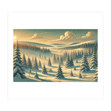 Vintage Finland, Lapland Winter Forest Poster (Print Only) thumbnail