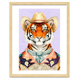 Tiger Portrait in Hat Wild Cowboy Fashion thumbnail