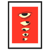 Abstract Eyes on Red Background thumbnail