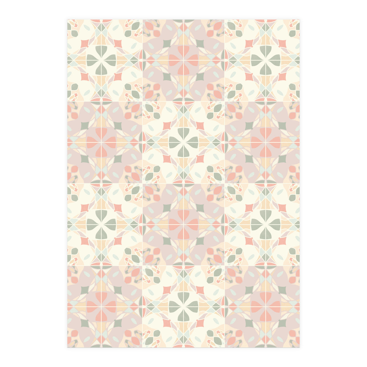 Stained Glass Pastels Tiles (Print Only)