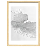 Abstract Black And White Organic Flowing Lines Pattern thumbnail