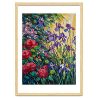 Expressive Heavy Impasto Floral Oil Painting