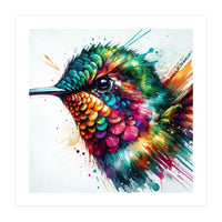 Watercolor Hummingbird Portrait (Print Only)
