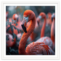 Beautiful Close Up Of A Pink Flamingo Bird