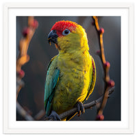 Close Up Of A Colorful Jenday Conure
