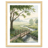 The Quiet Crossing: A Peaceful Meadow Bridge thumbnail