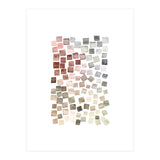 Watercolor Geometric Square Shapes Red (Print Only) thumbnail