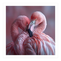 Cute Two Pink Flamingos (Print Only)
