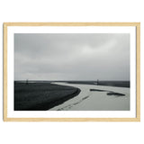 River passing through a black volcanic road - Iceland thumbnail