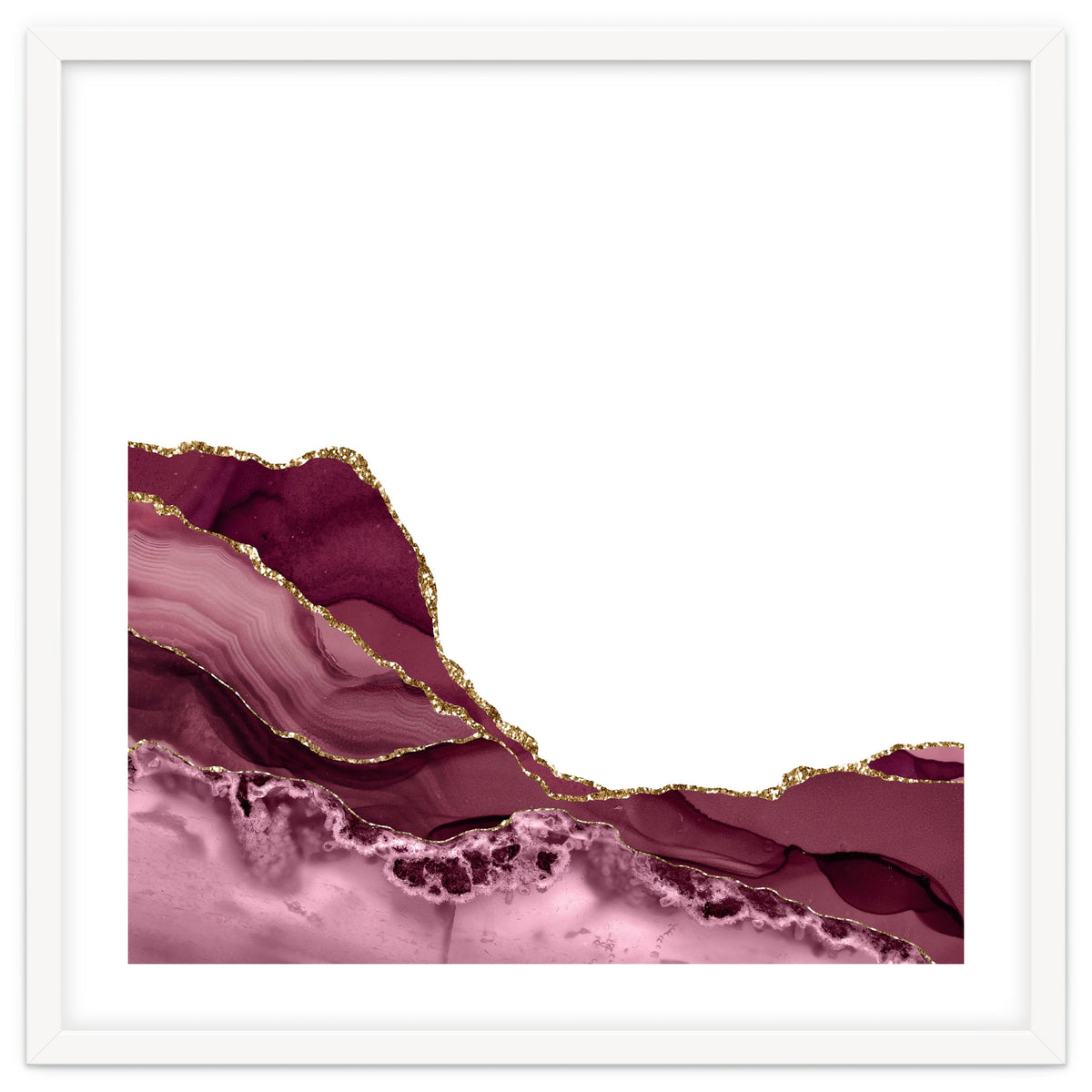 Burgundy & Gold Agate Texture 23