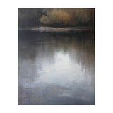 Atmospheric Golden Autumn Forest Reflection Oil Painting (Print Only) thumbnail