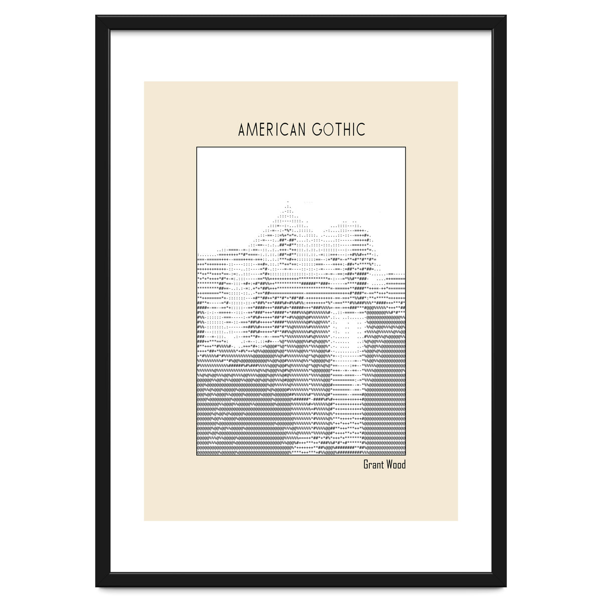 American Gothic – Grant Wood (ascii Art)