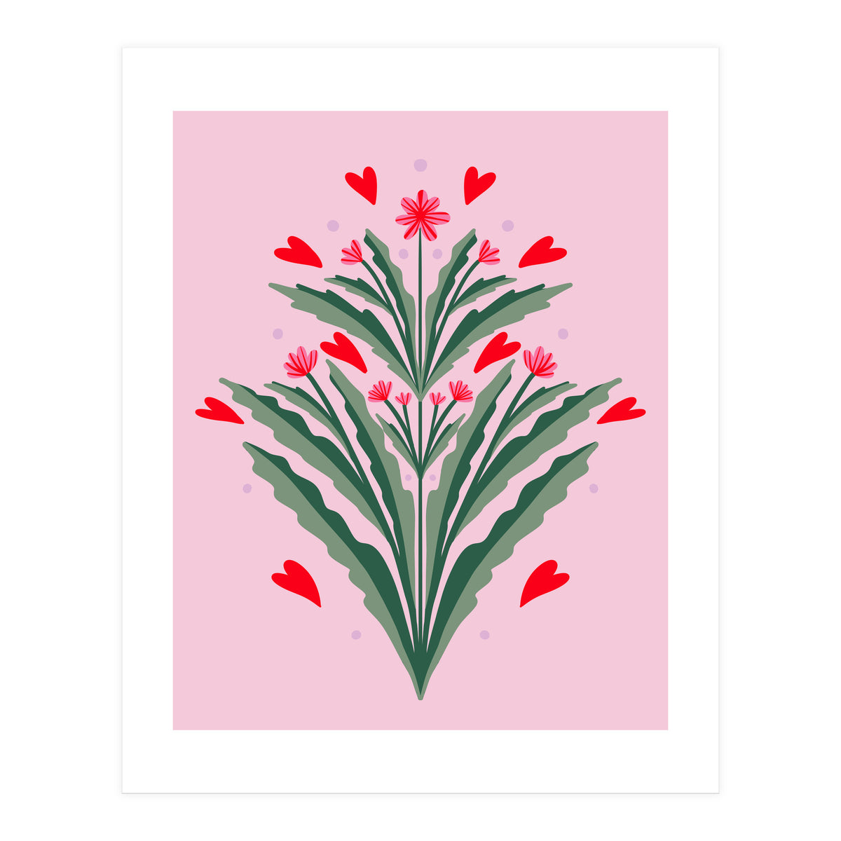 Hearts And Flowers Sum (Print Only)