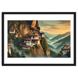 Vintage Bhutan, Mountain Monasteries Poster thumbnail