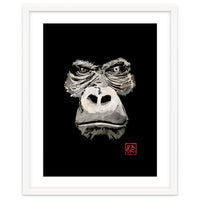 Angry Gorilla White In Black
