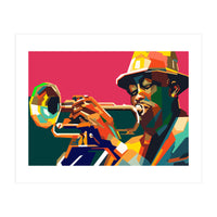 Jazz Trumpet Musician Pop Art Wpap (Print Only)