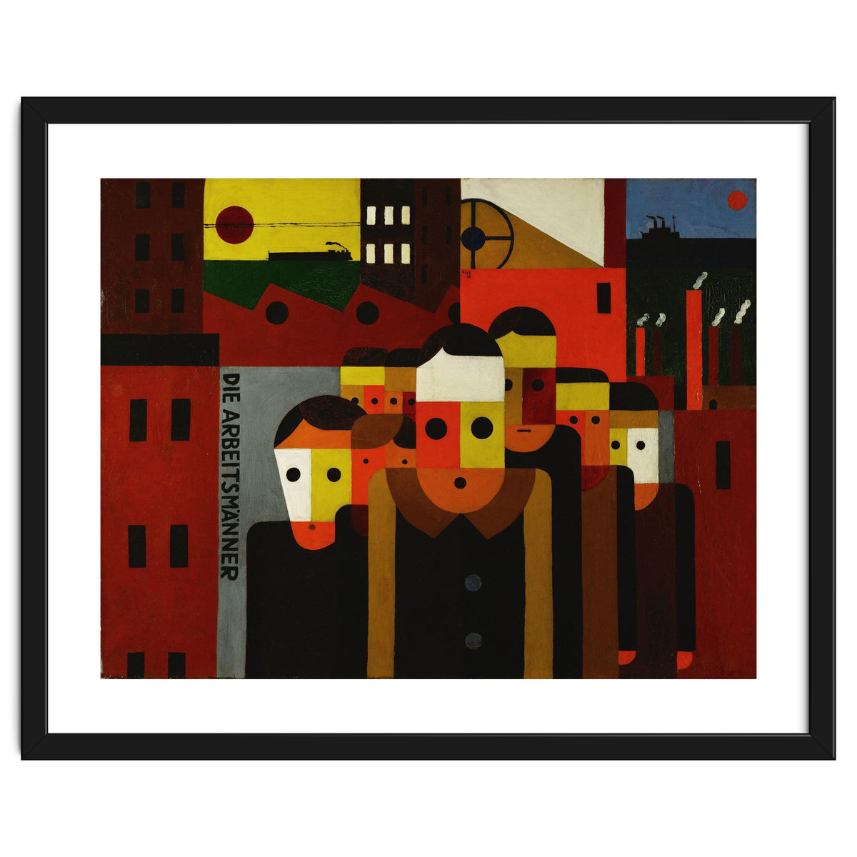 Die Arbeitsmaenner - The Workmen. Oil on canvas.