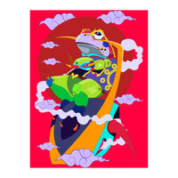 Knight Frog Pop Art Illustration (Print Only)