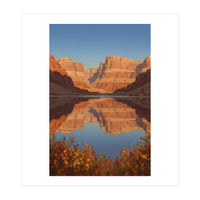 The Silent Echo of Crimson Canyons (Print Only)