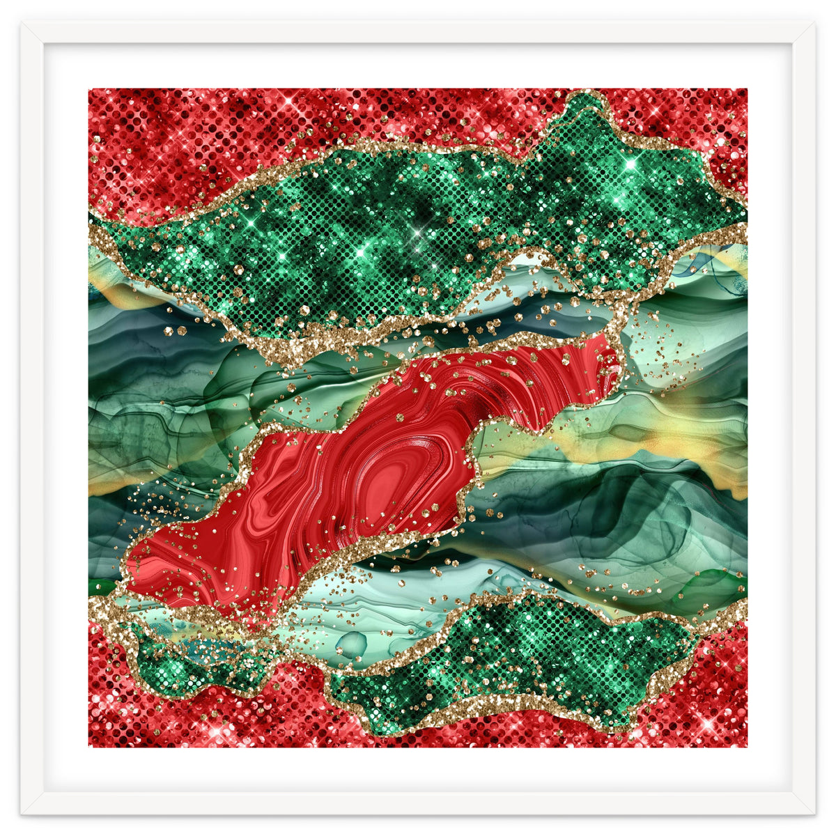 Christmas Glitter Agate Texture 03
