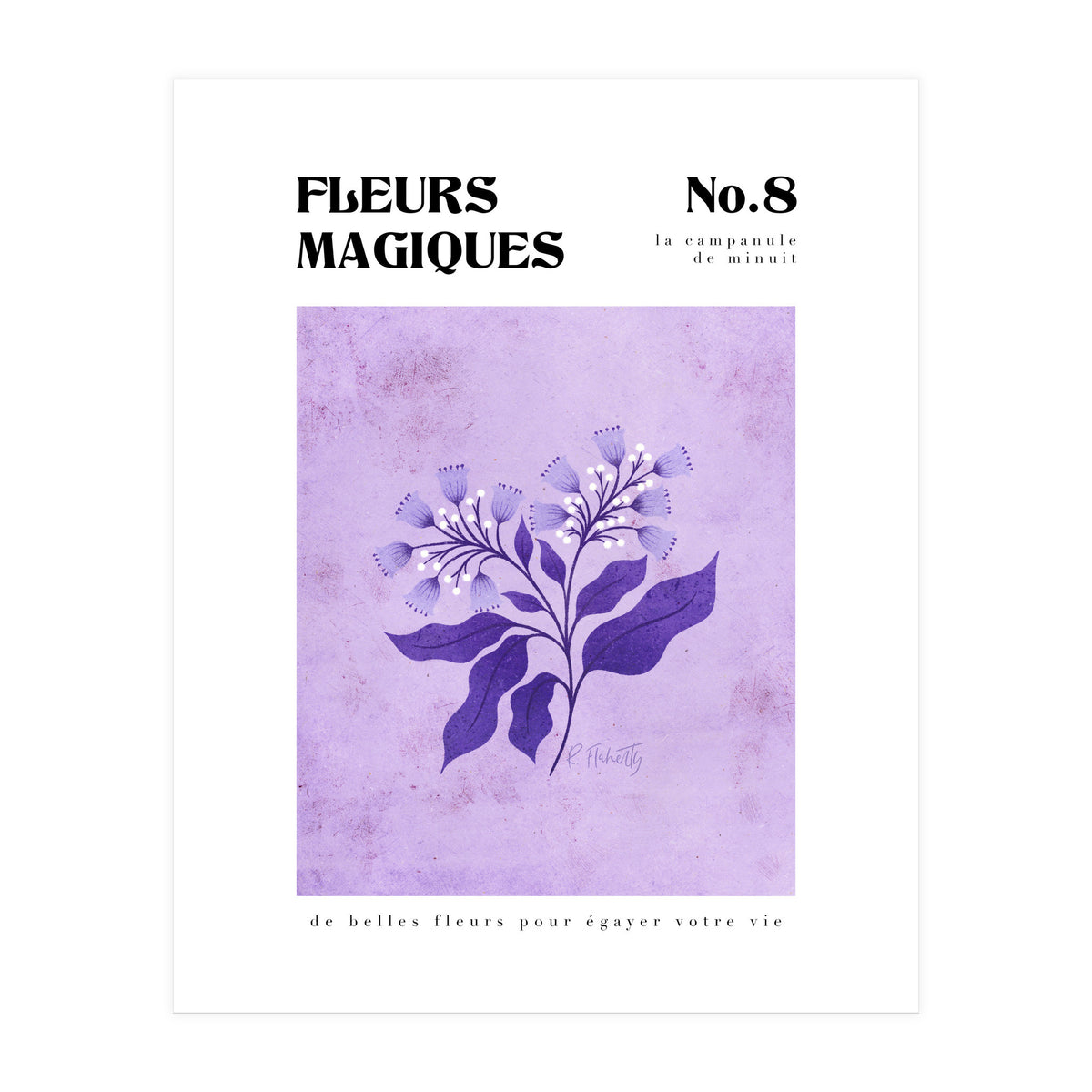 Magical Flowers No.8 Midnight Bellflowers (Print Only)