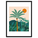 Palm Vibes, Tropical Vintage Botanical Nature, Illustration Mountains Landscape Adventure, Pastel Plants Wild Jungle Boho Forest thumbnail