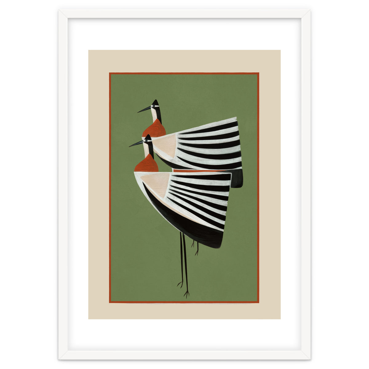 Striped Bird Pair