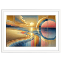 Sundown Serenity Scene In Art Deco