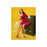 Pinup Girl In Office Accident (Print Only) thumbnail
