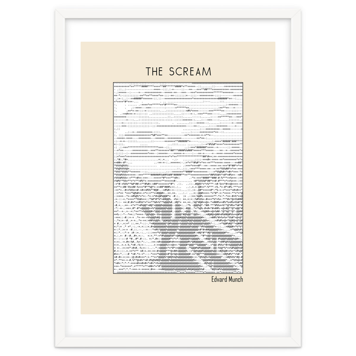 The Scream – Edvard Munch (ascii art)