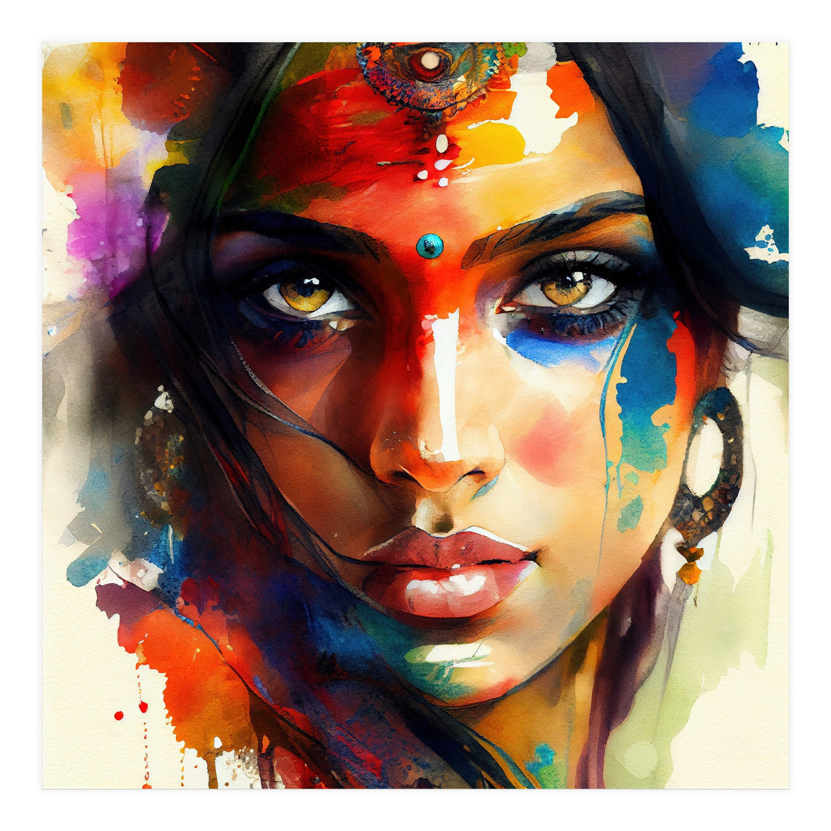 Radiant Bindi Hindu Portrait (Print Only)
