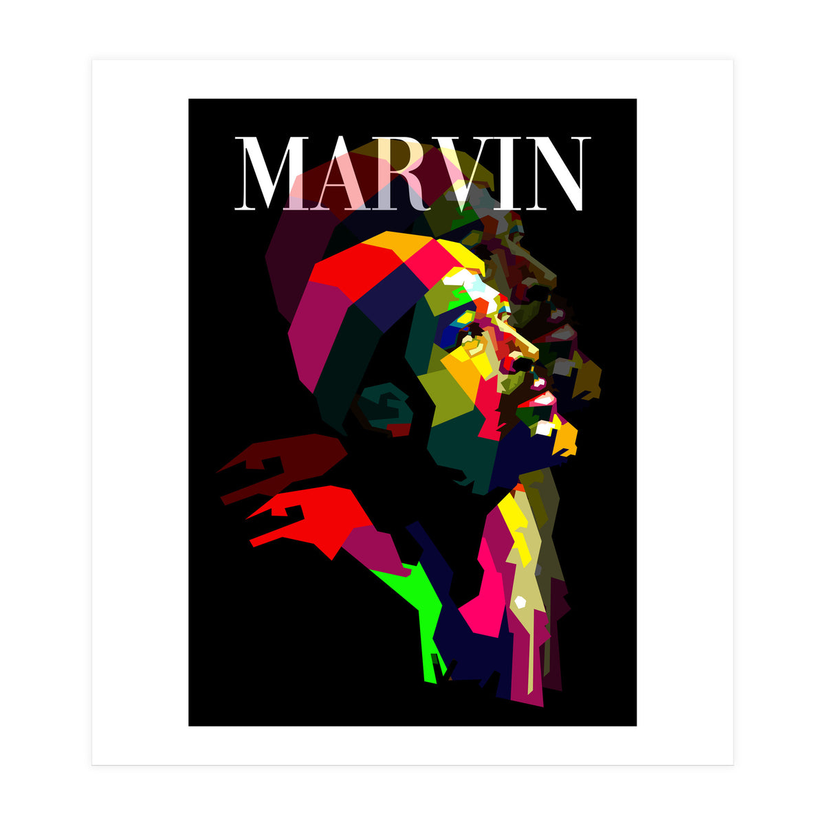 Marvin Gaye RNB Singer Pop Art WPAP (Print Only)