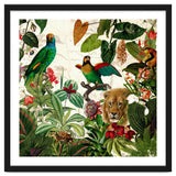 Exotic Lush Jungle And Wild Animals Landscape thumbnail