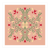 Flowers And Hearts  (Print Only)