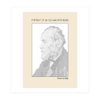 Portrait Of An Old Man With Beard – Ascii Art (vincent Van Gogh) (Print Only)