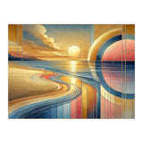Sundown Serenity Scene In Art Deco (Print Only) thumbnail