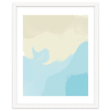 Mellow, Abstract Powder Blue Pastel Pearl Painting, Modern Simple Minimal Waves thumbnail