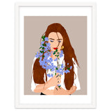 The Becoming, Nature Plants Bohemian Woman, Botanical Modern Mindful Self Care Self Love Positivity thumbnail