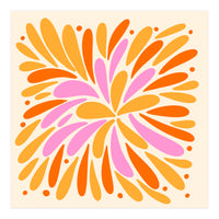 Floral Burst - pink, yellow and orange (Print Only)