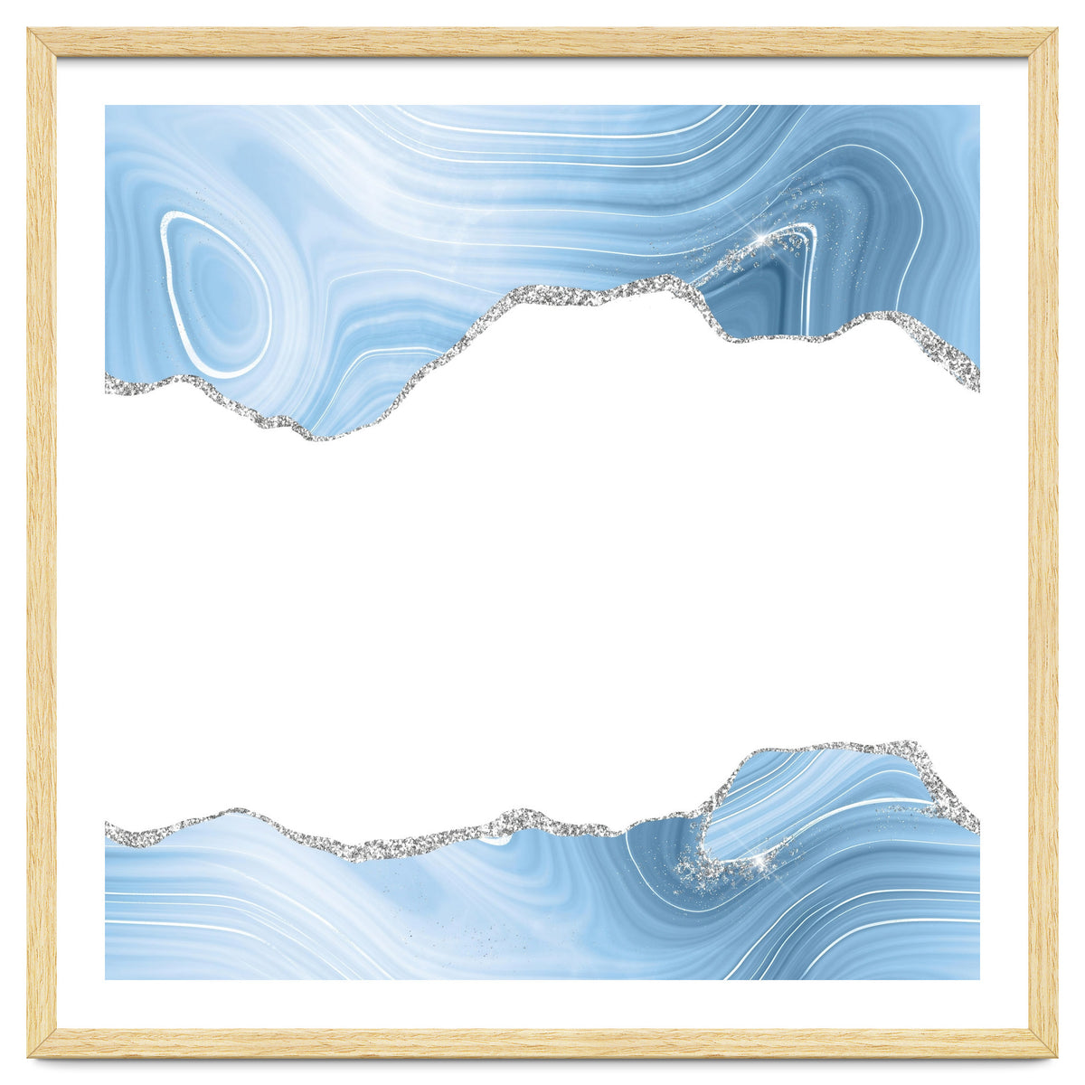 Blue & Silver Agate Glitter Texture 08