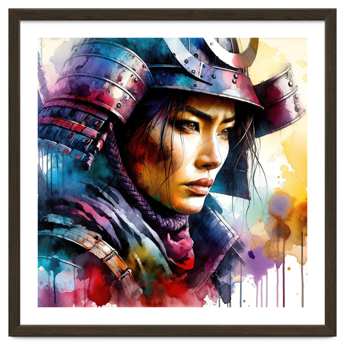 Samurai Asian Warrior Woman Portrait