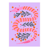 Modern snake - pink and orange (Print Only) thumbnail