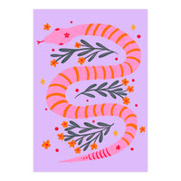 Modern snake - pink and orange (Print Only)