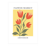Amsterdam Flower Market - Modern Colorful Botanical Print (Print Only) thumbnail