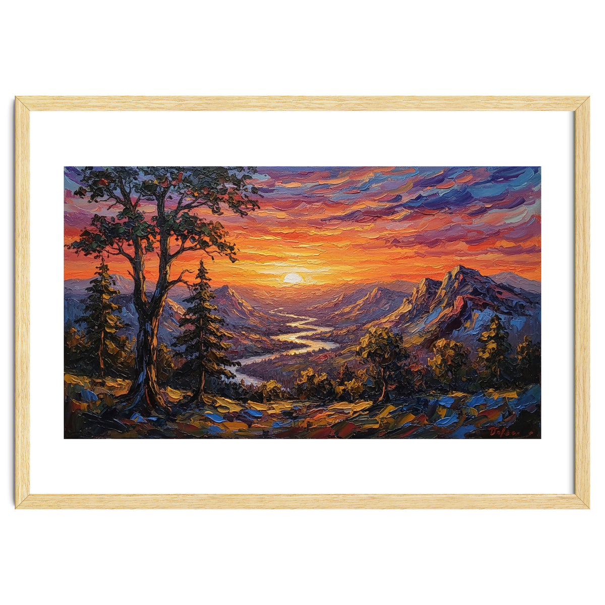 Sunset Over the Valley Peaks