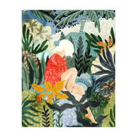 The Distracted Reader | Mindfulness Solo Travel | Bohemian Jungle Botanical Mood | Nature Book Lady (Print Only)