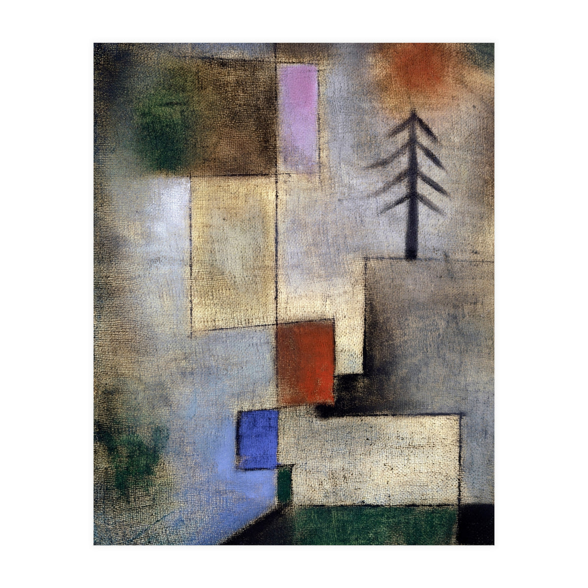 Paul Klee Small Fir Tree Abstract Painting (Print Only)